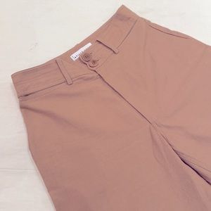 Apiece Apart High Waisted Wide Leg Tan Pants SZ 2